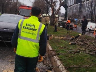 BAKIRKÖY’DE FIRTINA VE YAĞIŞA KARŞI TEYAKKUZ