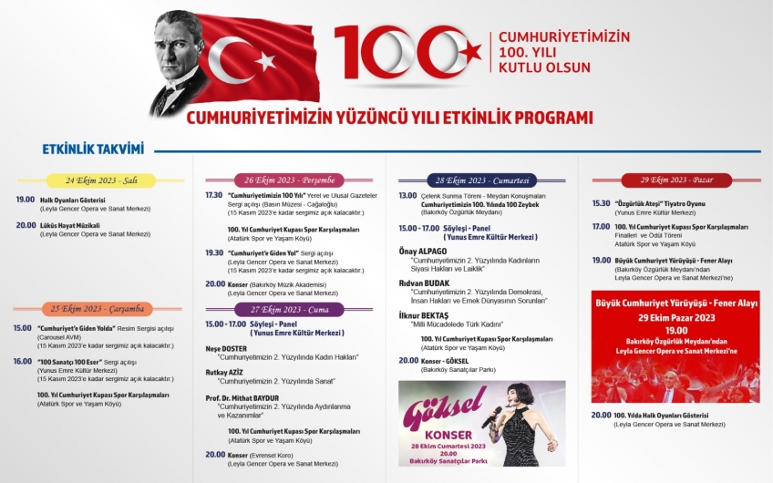 Bakırköy Belediyesi Cumhuriyetimizin 100. Yılını Coşkuyla Kutluyor…