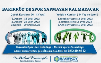 “Bakırköy’de Spor Yapmayan Kalmayacak”