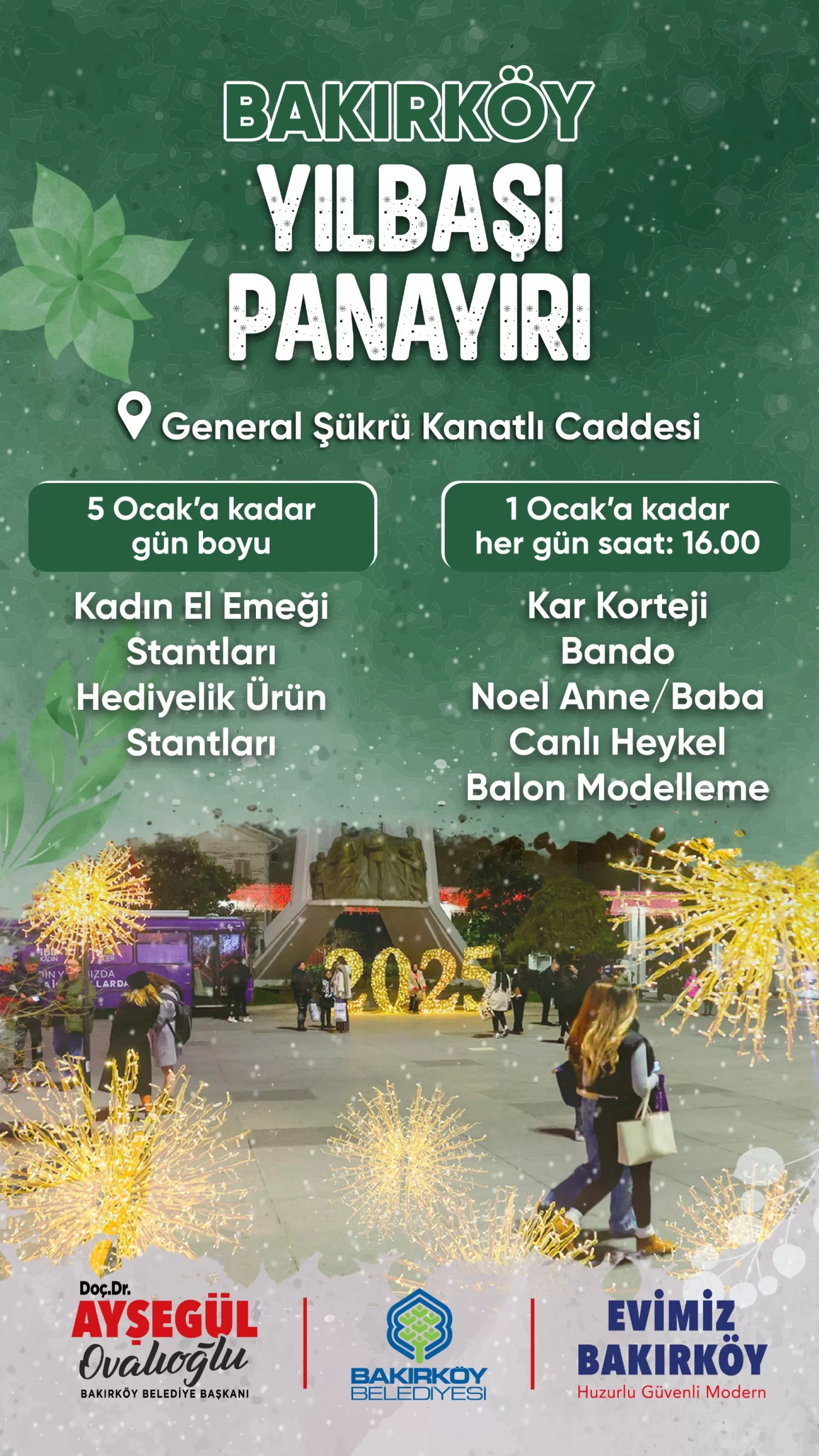 YENİ YIL COŞKUSU BAKIRKÖY’DE DOYASIYA YAŞANACAK